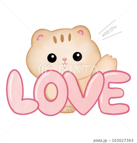 Cat is saying LOVE 103027363