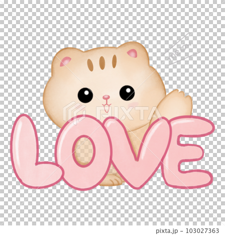 Cat is saying LOVE 103027363