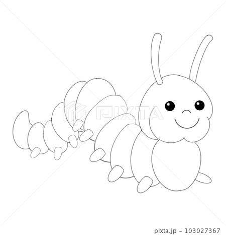 Cut out a smiley caterpillar Cut out a smiley caterpillar 103027367