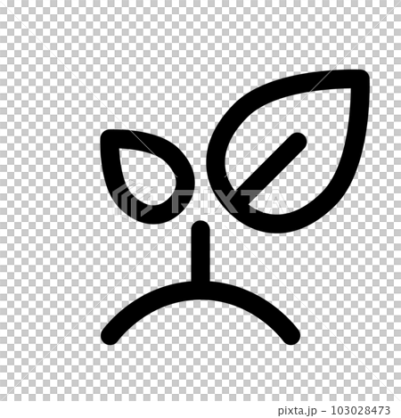 Line style icons representing eco, leaves and sprouts Line style icons representing eco, leaves and sprouts 103028473