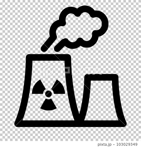 Line style icons representing energy, nuclear power 103029349