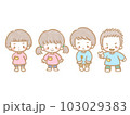 幼稚園児の男の子と女の子 103029383