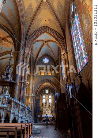 Interior of Matthias church in Buda Castle Budapest, Hungary Interior of Matthias church in Buda Castle Budapest, Hungary 103031311