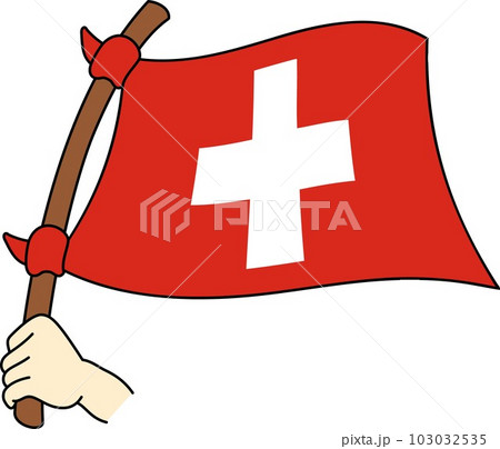 世界のはためく国旗☆スイス☆ 103032535