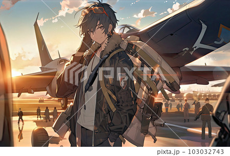 パイロットの青年 103032743