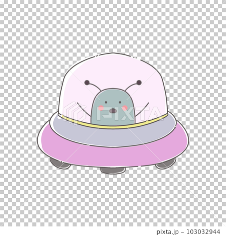 Alien piloting a spaceship Alien piloting a spaceship 103032944