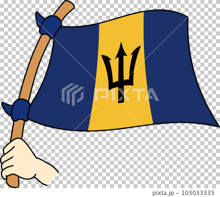 Fluttering national flags of the world ☆Barbados☆ Fluttering national flags of the world ☆Barbados☆ 103033335