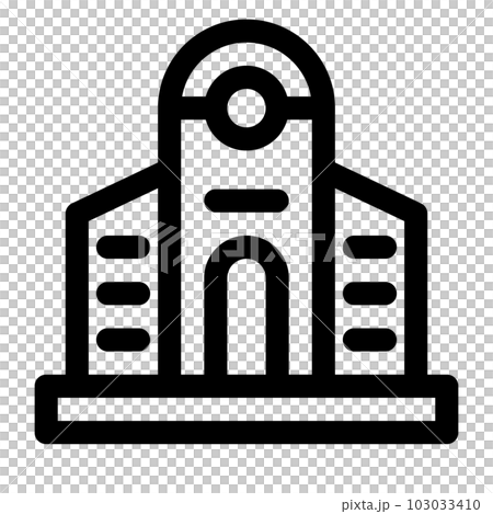 Line style icon representing building, building Line style icon representing building, building 103033410