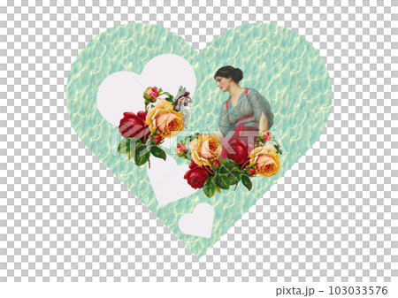 Vintage Heart Package of a Woman Staring at a Fairy Vintage Heart Package of a Woman Staring at a Fairy 103033576