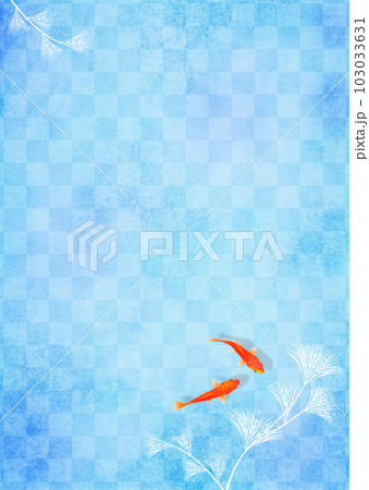 金魚と水草 和風イメージ 金魚と水草 和風イメージ 103033631
