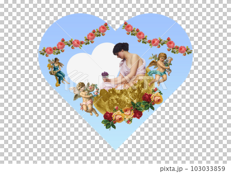 女人和天使心復古包裝設計 103033859