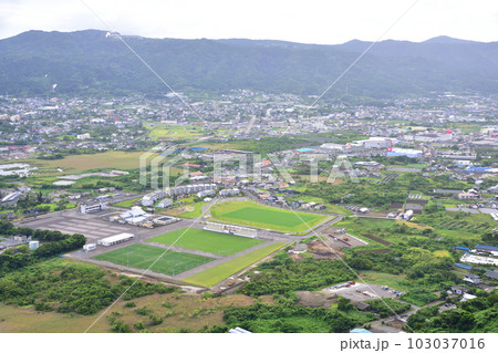 鹿児島県指宿市魚見岳とその周辺の風景 103037016