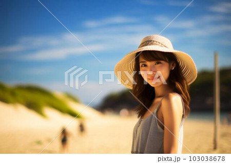 海と女性(AI画像) 海と女性(AI画像) 103038678