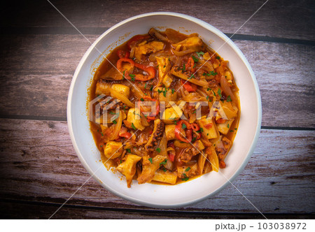 Recipe for octopus Provencal vegetables style 103038972