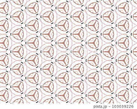 Brown Abstract Mandala or Ikat Wallpaper Pattern Background 103039226