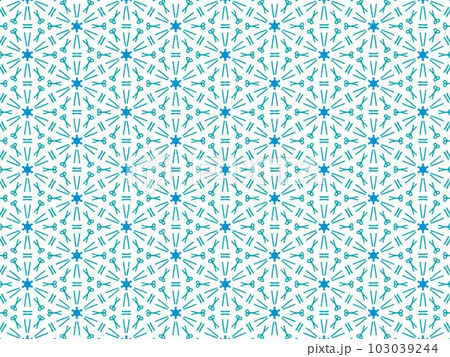 Blue Abstract Mandala or Ikat Wallpaper Pattern Background 103039244