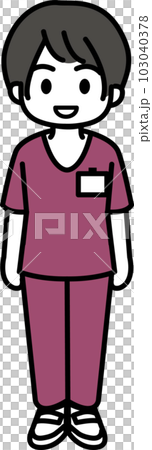 Female nurse standing upright 2 Female nurse standing upright 2 103040378