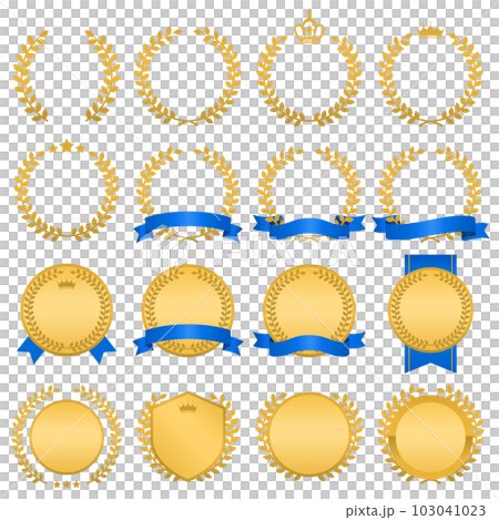 月桂樹和藍絲帶框架 103041023