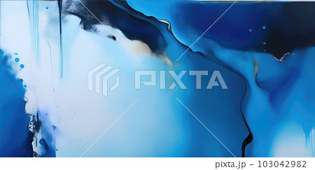Fluid marble texture, colourful abstract paint, mix colors, abstract background. 103042982