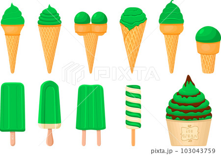 Irish holiday St Patrick day, big set icecream 103043759