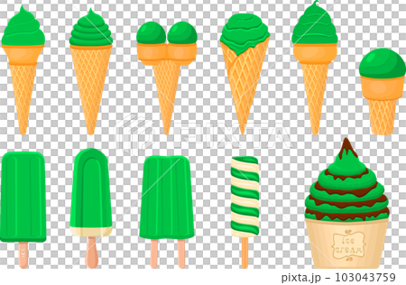 Irish holiday St Patrick day, big set icecream 103043759