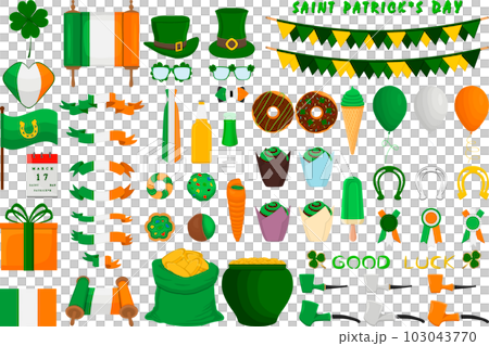 Big set Irish holiday St Patrick day 103043770