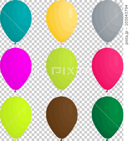 big set different types inflatable rubber balloons 103043794