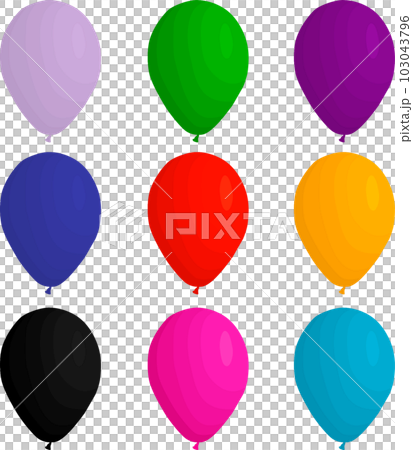 big set different types inflatable rubber balloons 103043796