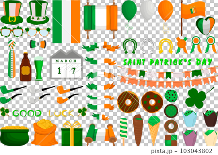 Big set Irish holiday St Patrick day 103043802