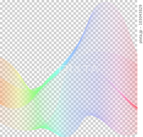 背景イラスト_ウェーブ 103043829