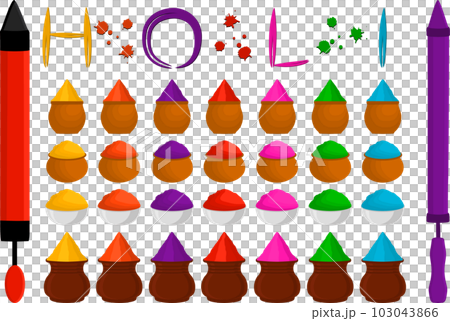 Collection accessory for celebration holiday Holi 103043866