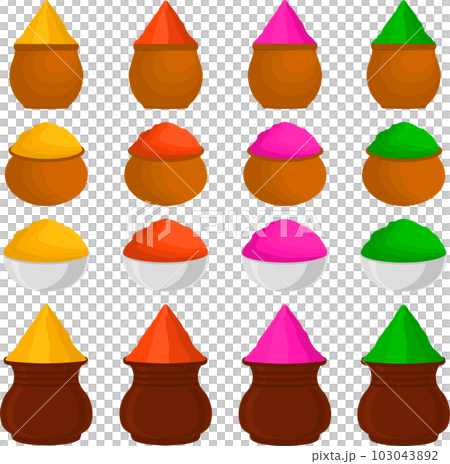 Collection accessory for celebration holiday Holi Collection accessory for celebration holiday Holi 103043892