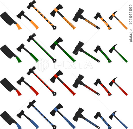 big kit steel axes with wooden handle 103043899