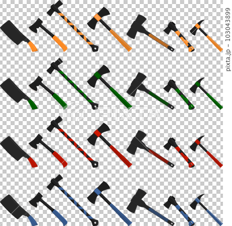 big kit steel axes with wooden handle 103043899