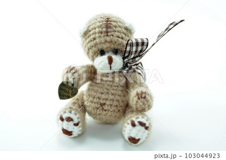 Toy teddy bear on a white background. 103044923