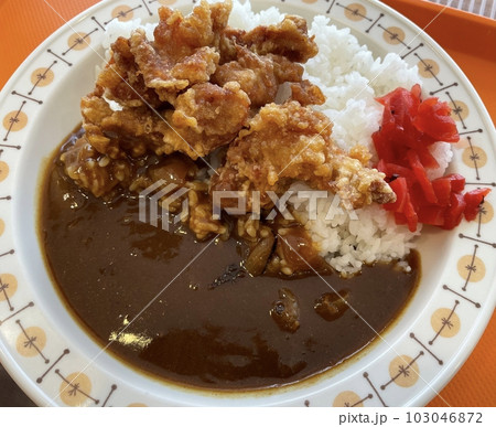 唐揚げ乗せカレーライス 103046872