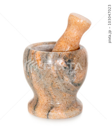Pink granite mortar and pestle 103047023