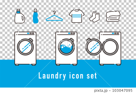 洗濯アイコンセット 洗濯アイコンセット 103047095