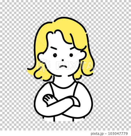 Cute person illustration series _ androgynous person _ angry 103047779