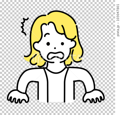 Cute person illustration series _ Neutral person _ Surprised 103047801