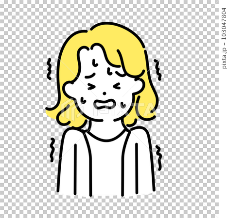 Illustration series of cute people _ androgynous people _ scary 103047804