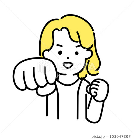 かわいい人物のイラストシリーズ _ 中性的な人物 _ パンチ 103047807