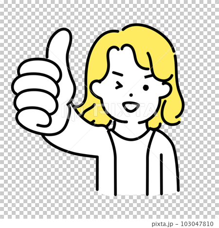 Cute person illustration series _ Neutral person _ Good 103047810