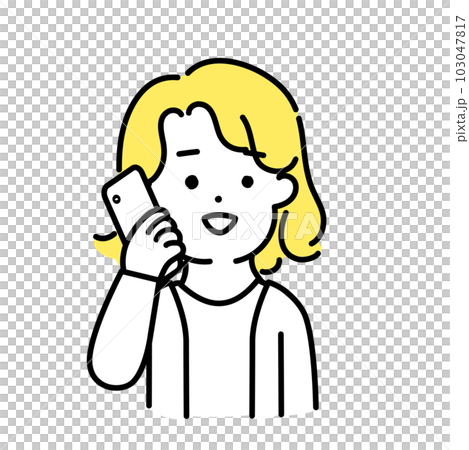 かわいい人物のイラストシリーズ _ 中性的な人物 _ コミュニケーション 103047817