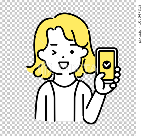 かわいい人物のイラストシリーズ _ 中性的な人物 _ OK 103047818