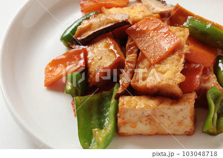 厚揚げとニンジンの炒め物(手料理) 厚揚げとニンジンの炒め物(手料理) 103048718