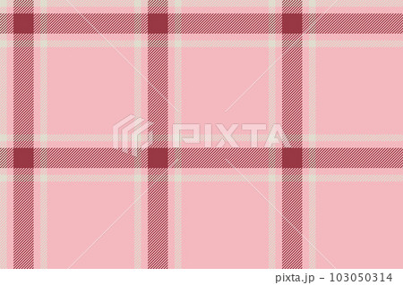 Plaid background, check seamless pattern in pink. Vector fabric texture for textile print, wrapping paper, gift card or wallpaper. 103050314