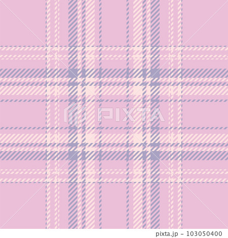 Plaid check pattern in pink. Seamless fabric texture. Tartan textile print. 103050400