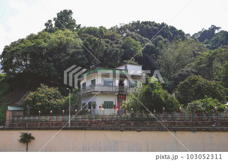 the Densely built traditional village houses in Tai Po May 21 2023 103052311