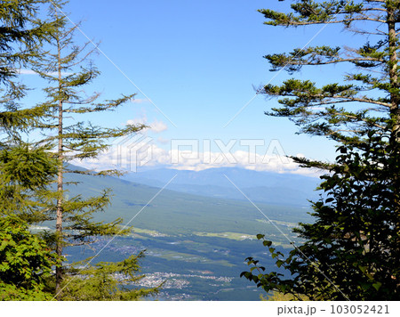 長野県諏訪郡富士見町_ 入笠山から南東側景色3 103052421